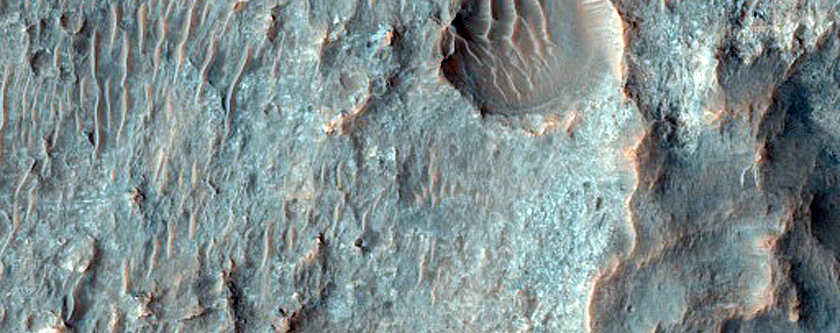 Deposit on Crater Floor Northeast of Kibuye Crater