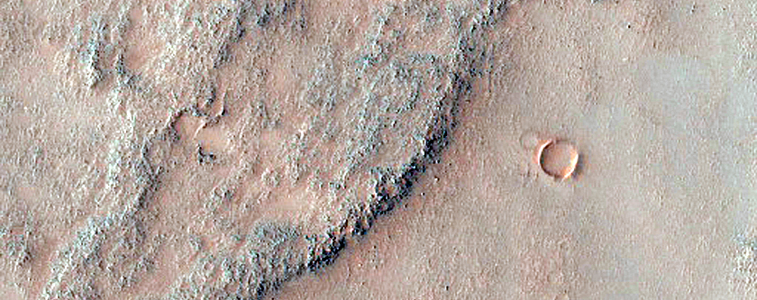 Inverted Channel in Crater in Noachis Terra