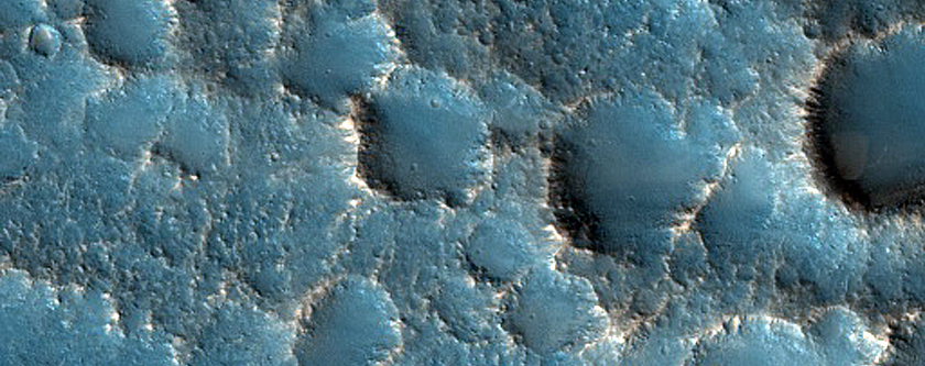 Kasei Valles Crosscutting Flood Grooves near Knickpoint