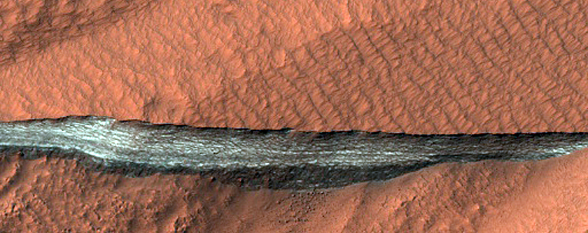 Icy Scarp in Mid-Latitudes