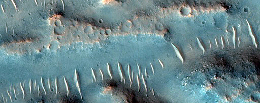 Kasei Valles Flood Grooves and Small Channel