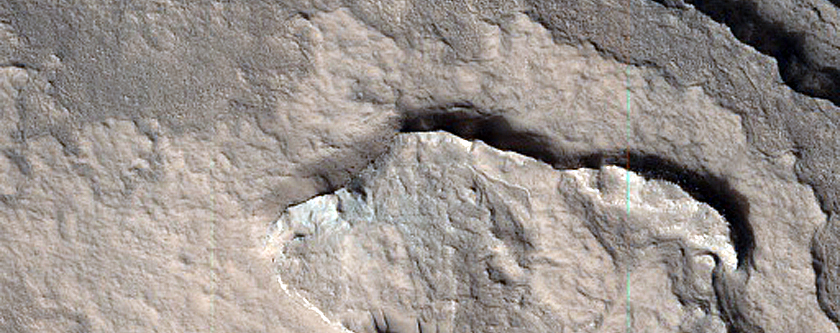 Layered Mesa East of Auqakuh Vallis
