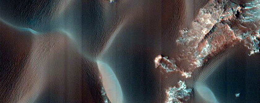 Dunes Changes Southwest of Herschel Crater