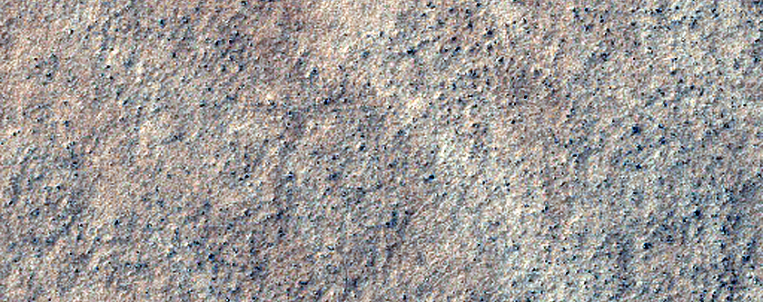 Light-Toned Crater Floor South of Hellas Planitia