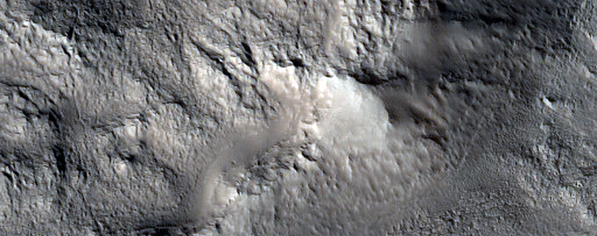 Surface Features around Crater in Arabia Terra