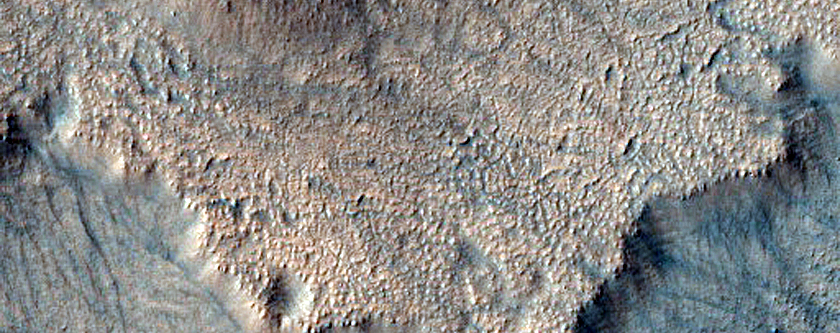 Small Crater in Eroded Terrain