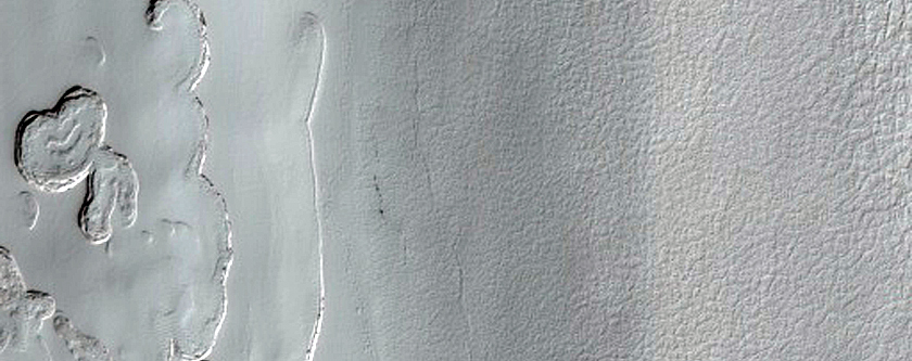 South Polar Glacier Crevasses