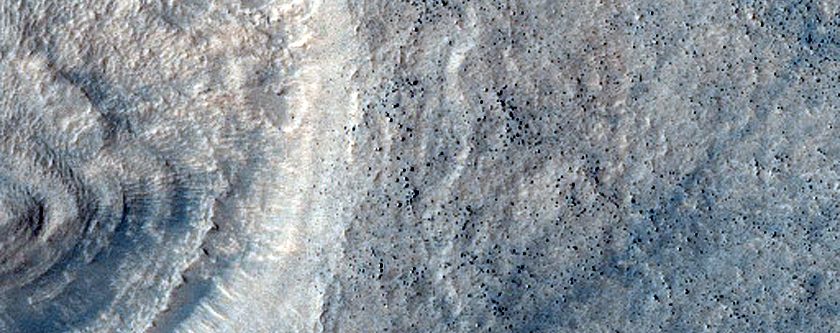 Layered Feature in Crater in Hellas Planitia