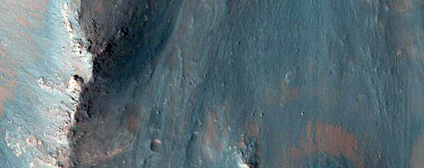North Slope Climbing Dunes in Central Coprates Chasma