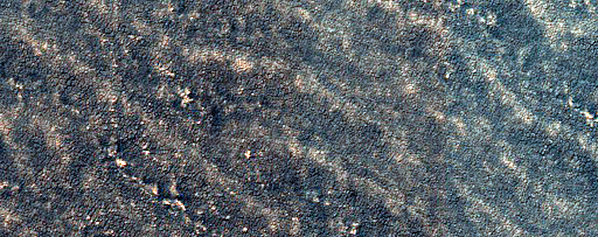 Landforms above Subsurface Radar Observations of South Polar Cap