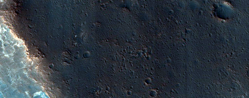 Crater Wall with Exposed Bright Layers