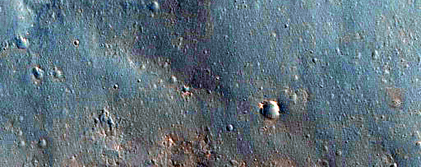 Light-Toned Material Southwest of Trouvelot Crater