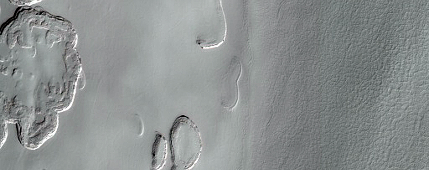 South Polar Glacier Crevasses