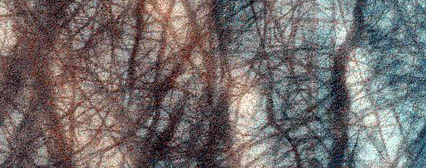 Dunes with Araneiform at Edge of USGS Dune Database Entry Number 2251-763