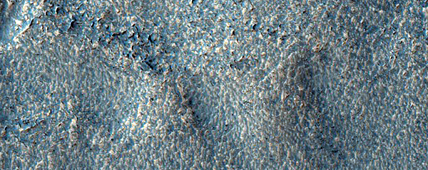 Channel Eroding Crater in Southern Mid-Latitudes