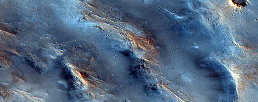 Phyllosilicates Exposed by Crater in Tyrrhena Terra
