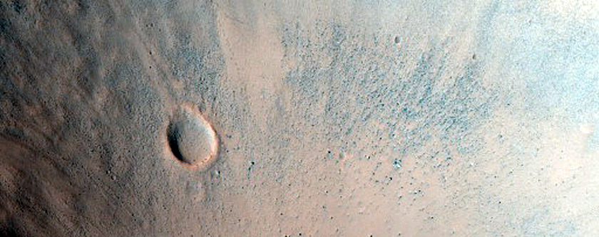 Impact Crater in Libya Montes