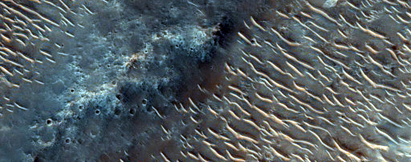 Channel within Valley in Margaritifer Terra