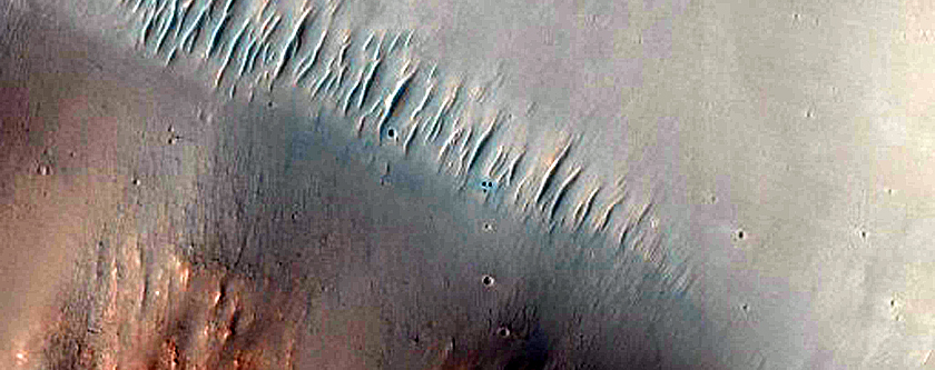 Hillslope Morphologies near Murray Crater