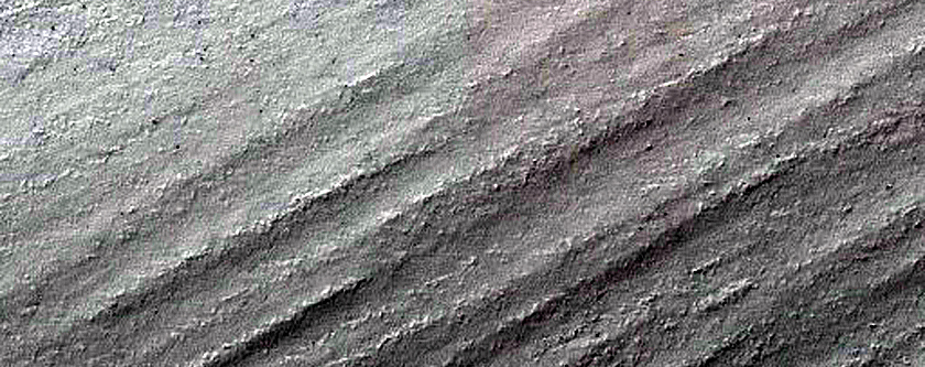 Water Ice Outlier near South Polar Layered Deposits