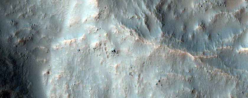 Gullies in Small Crater in Terra Cimmeria