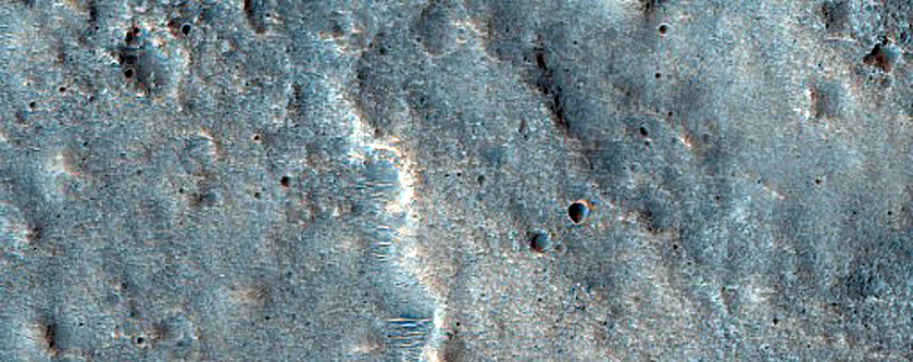 Ridge in Hadriacus Patera