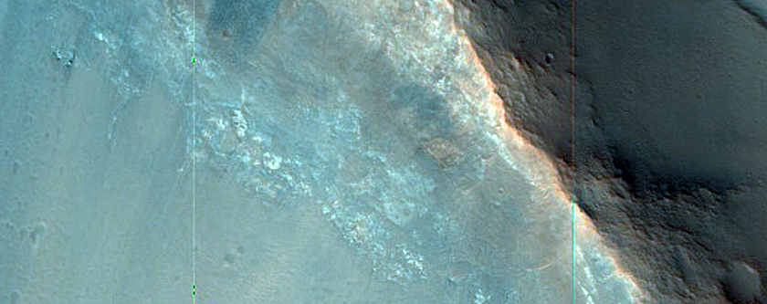 Crater Wall with Possible Layers