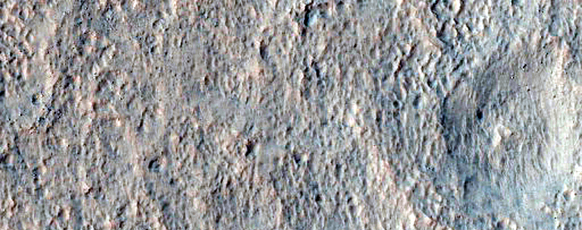 Crater Southwest of Sirenum Mons