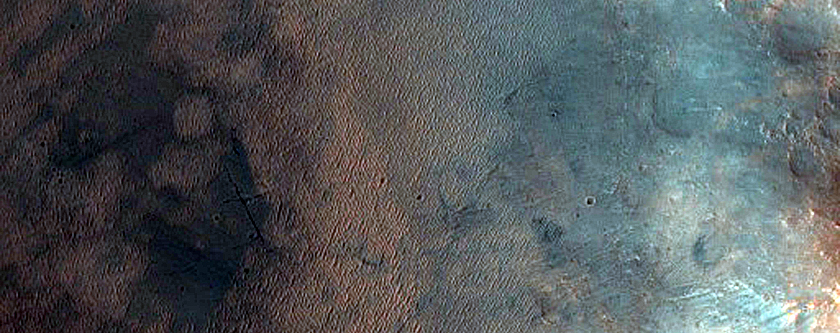 Possible Pyroxene-Bearing Ejecta from Hargraves Crater