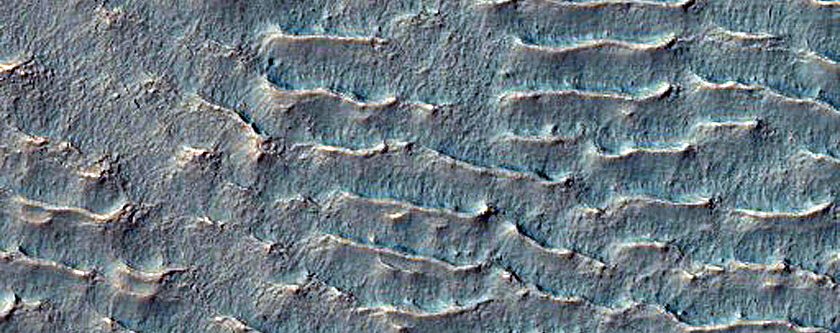 Gullies in Crater in Terra Cimmeria