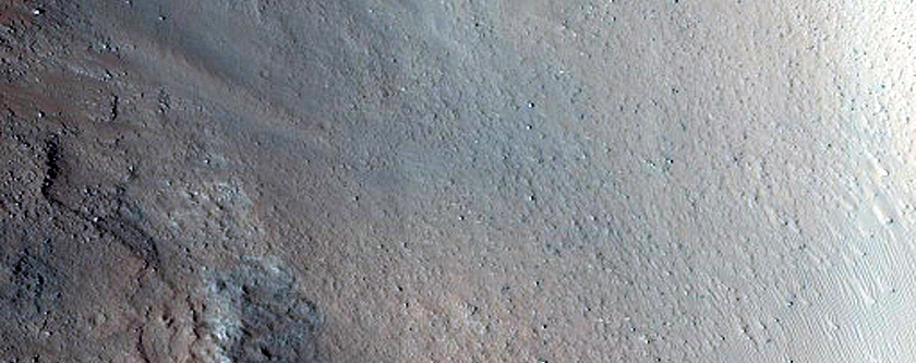 Frost in Well-Preserved Impact Crater