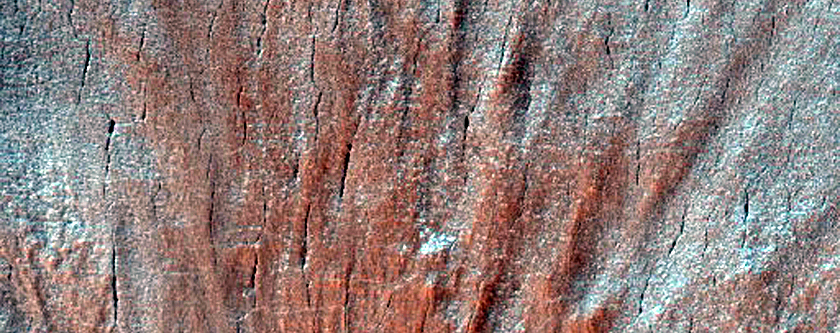 Crater with Layered Deposit in Western Utopia Planitia