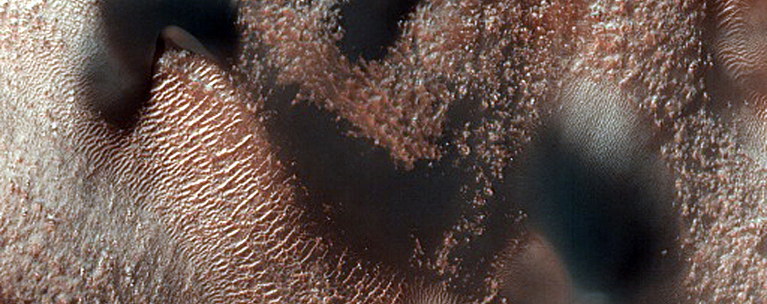 Dune Monitoring in Renaudot Crater