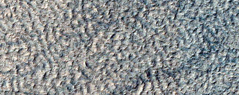 Layers around Mesa in Hellas Planitia