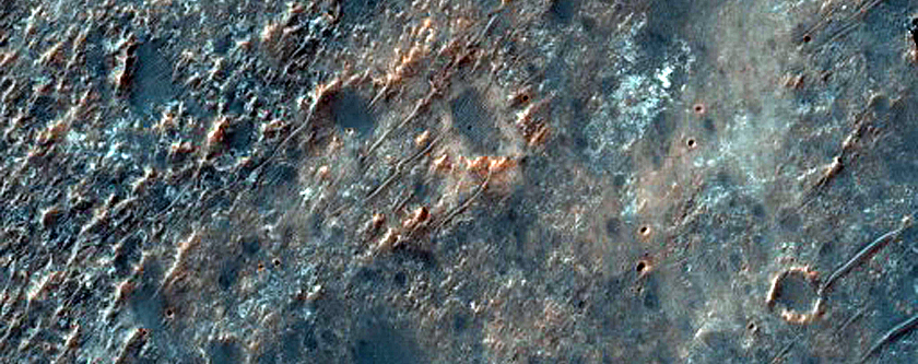 Crateres de impacto al oeste de cr�ter Huygens
