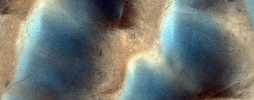 Stereo for Partially Eroded Dunes in Southern Terra Cimmeria