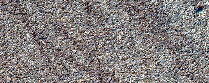 Seasonal Frost Distribution at Site of Context Camera Image