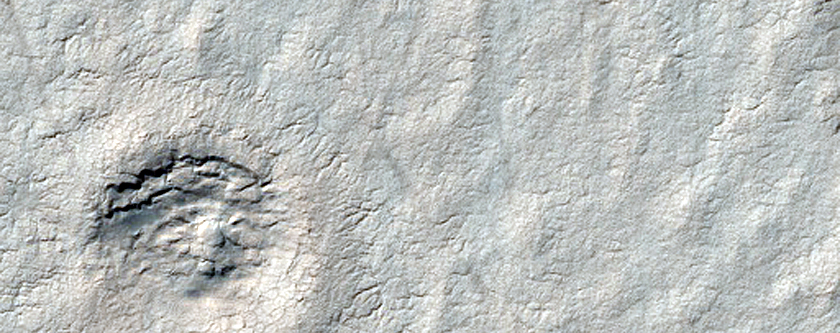 South Polar Layered Deposits Crater