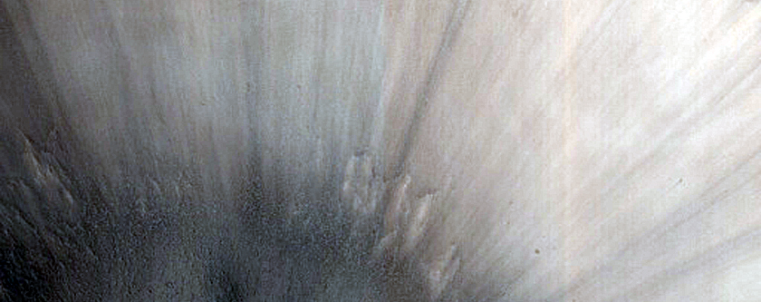 3-Kilometer Diameter Crater with Thin Glacial Deposit