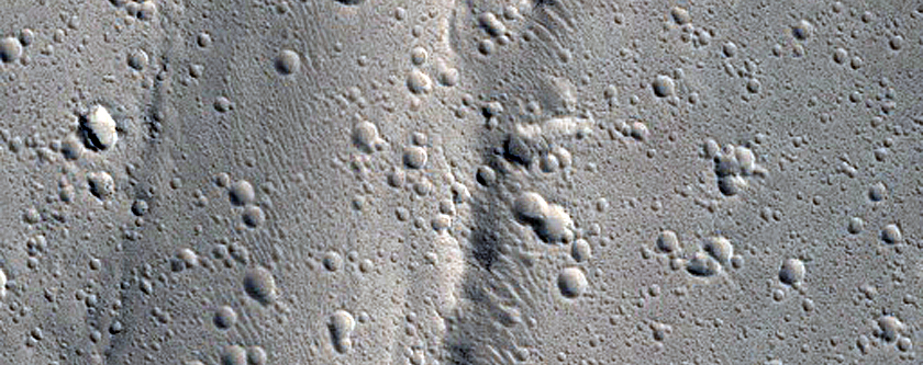 Kasei Valles Chaotic Terrain and Trough