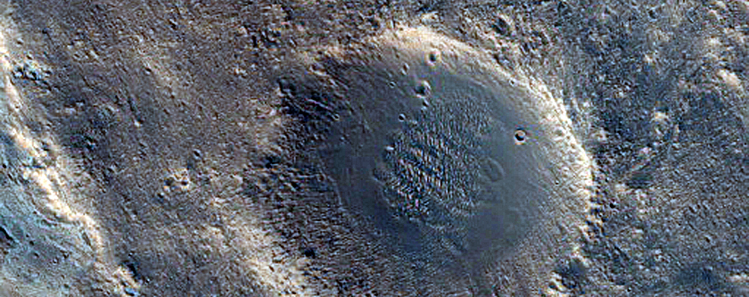 Layers in Crater in West Arabia Terra