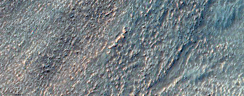 Hillslope with Pasted-On Terrain and Inverted Channels at Base