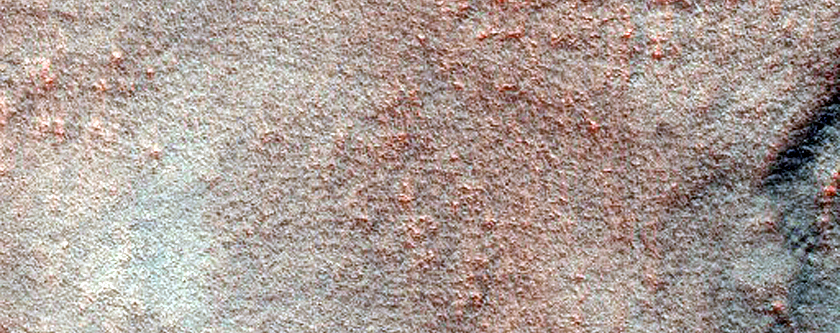Crater on Ejecta of Davies Crater