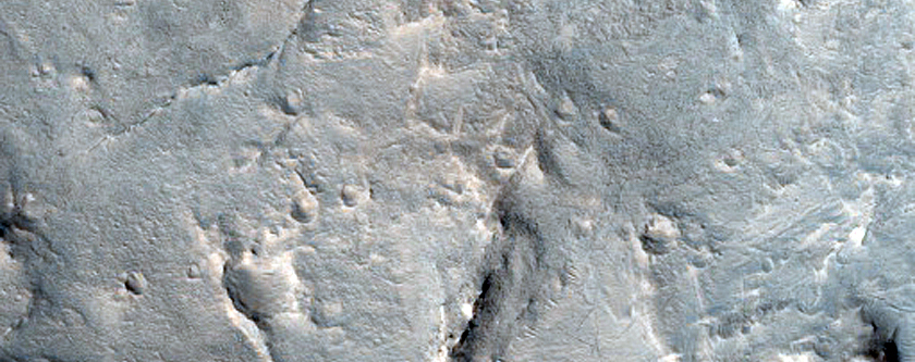 Remnant Mesas in Becquerel Crater