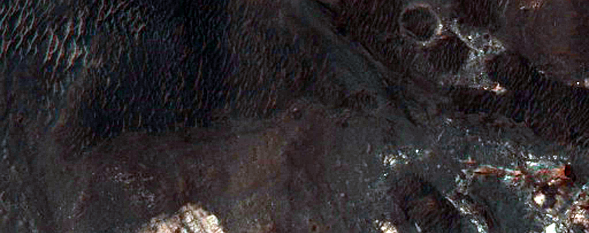 Layered Megablock in Crater in Noachis Terra