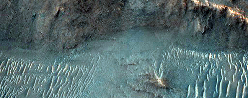 Tyrrhena Terra Crater with Phyllosilicates