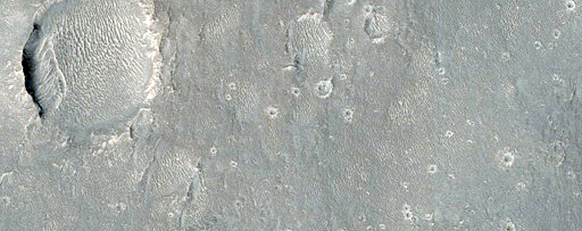 Landforms in Aeolis Mensae