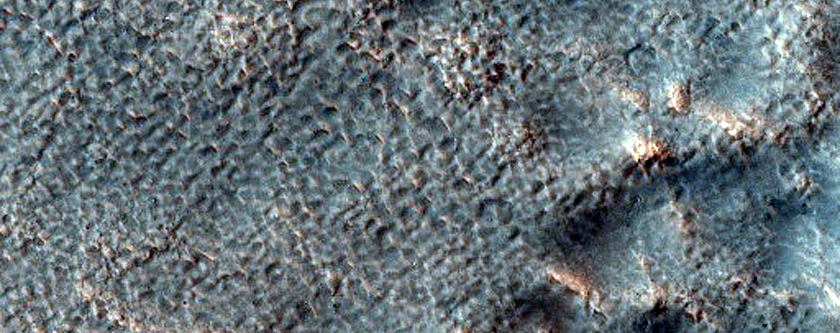 Landforms near Harmakhis Vallis