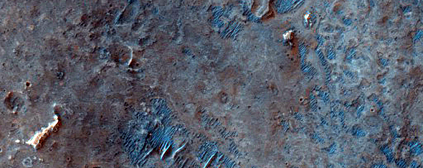 Possible Olivine-Rich Materials on Plains South of Martin Crater