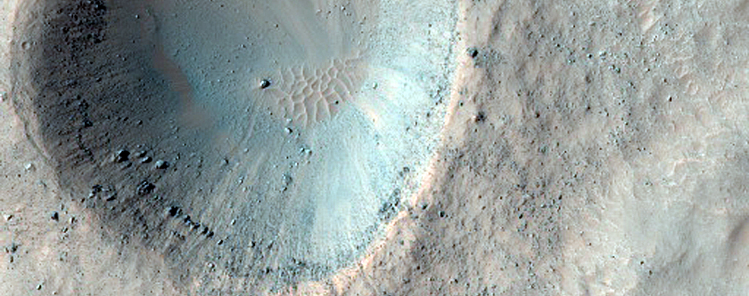 Fresh Crater Smaller than 1-Kilometer in Diameter